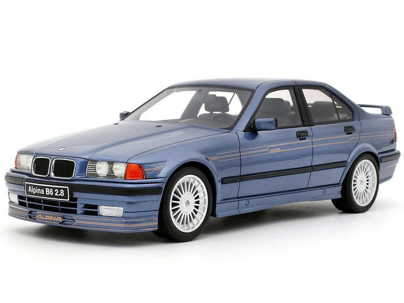 1992 BMW Alpina B6 2.8 Alpina Blue Metallic Limited Edition to 2500 pieces Worldwide 1/18 Model Car by Otto Mobile - BMW Models