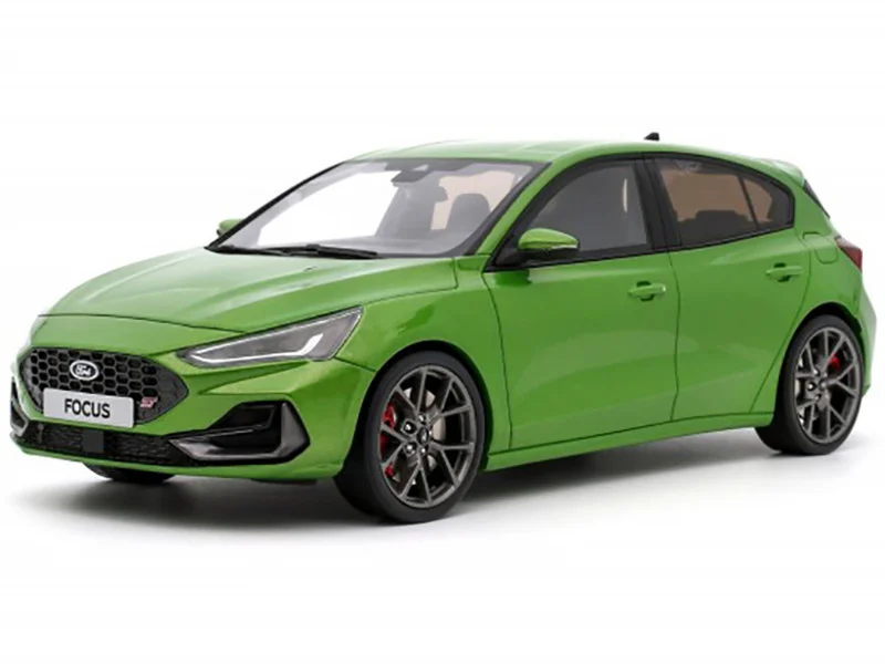 2022 Ford Focus MK5 ST Phase 2 Mean Green Metallic Limited Edition to 2000 pieces Worldwide 1/18 Model Car by Otto Mobile - Ford Models