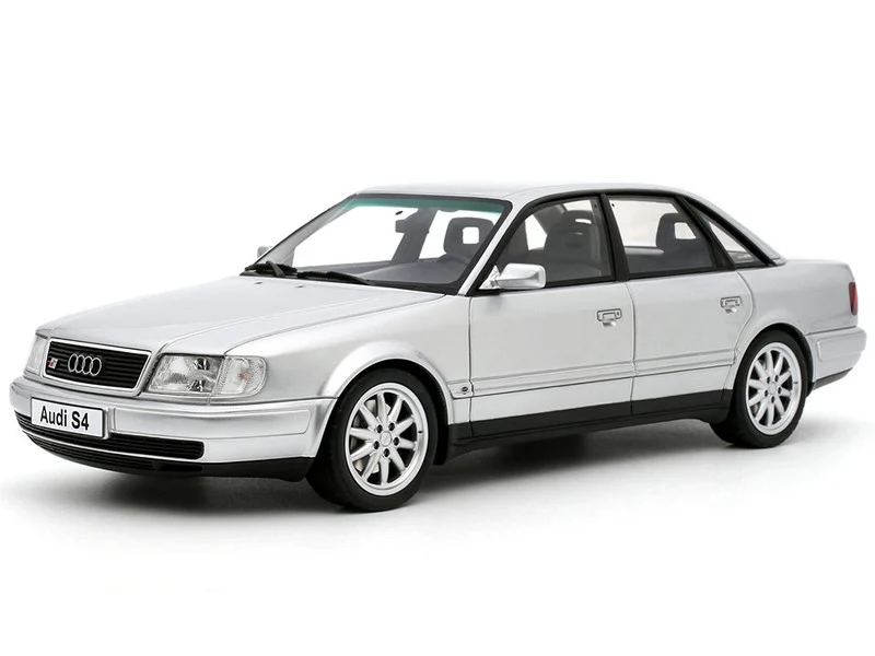 Audi S4 (C4) 4.2 V8 Crystal Silver Metallic Limited Edition to 2000 pieces Worldwide 1/18 Model Car by Otto Mobile - Audi Models