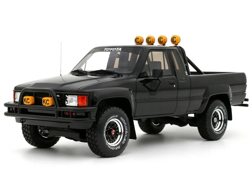 1985 Toyota Hilux SR5 Pickup Truck Black Limited Edition to 3000 pieces Worldwide 1/18 Model Car by Otto Mobile - Toyota Models