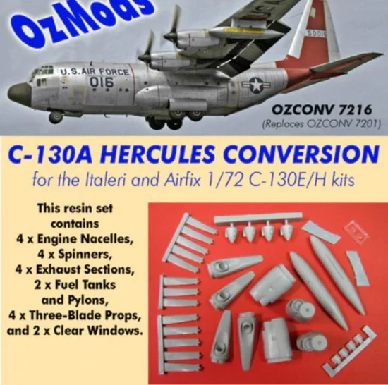 Ozmods CONV7216 1/72 C-130A Hercules Conversion Set for Italeri and Airfix C-130E/H kits
