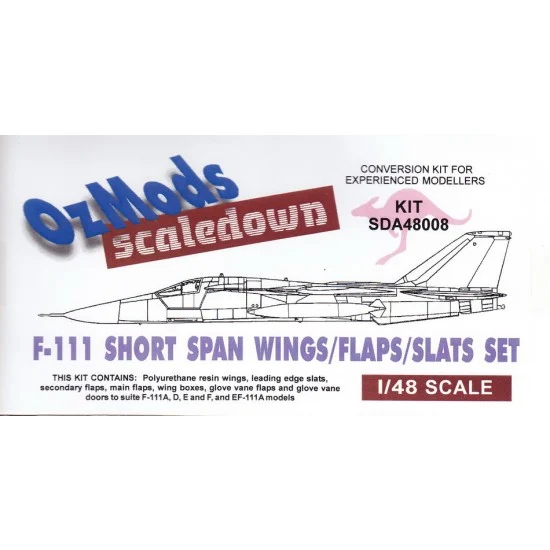 Ozmods SDA48008 1/48 F-111 Short Span Wings/Flaps/Slats set for F-111A/D/E/F/EF-111A