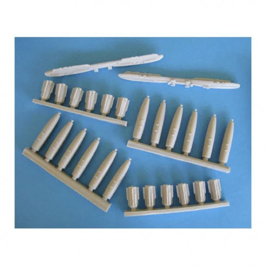 Ozmods SDA48013 1/48 F-111 BRUs (2pcs) with Mk 82/BSU-49/B AIR Bombs (12pcs)