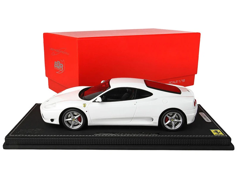 1999 Ferrari 360 Modena White with DISPLAY CASE Limited Edition to 84 pieces Worldwide 1/18 Model Car by BBR - Ferrari Models