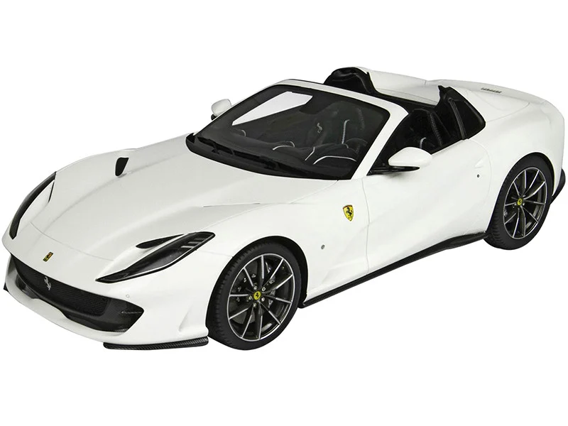 2019 Ferrari 812 GTS Convertible Avus White with DISPLAY CASE Limited Edition to 32 pieces Worldwide 1/18 Model Car by BBR - Ferrari Models