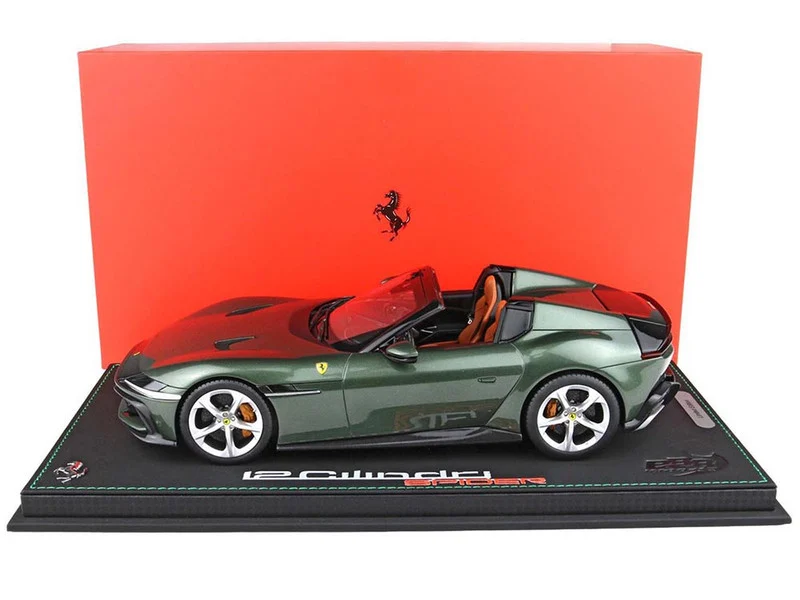 Ferrari 12Cilindri Spider Tuscany Green Metallic Limited Edition to 112 pieces Worldwide 1/18 Model Car by BBR - Formula 1 Models