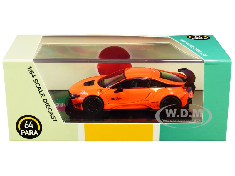BMW i8 Liberty Walk Orange 1/64 Diecast Model Car by Paragon Models - BMW Models