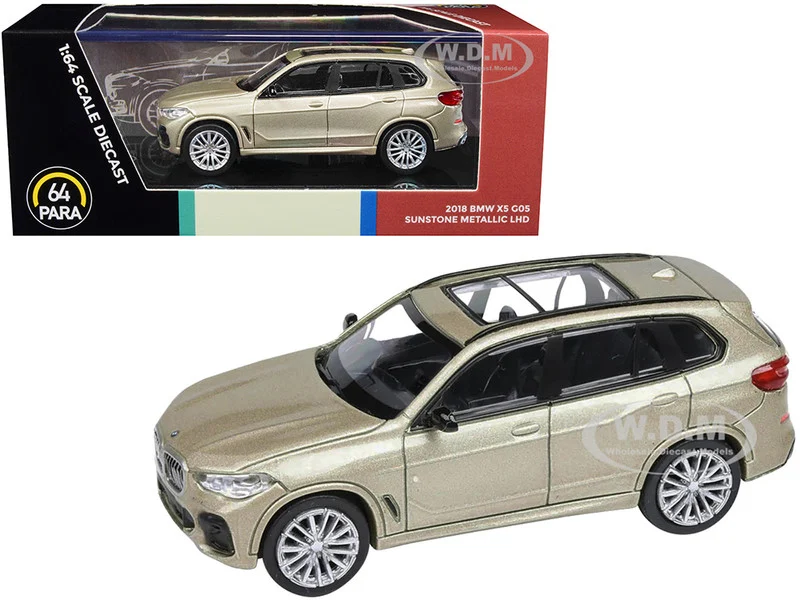 2018 BMW X5 G05 with Sunroof Sunstone Gold Metallic 1/64 Diecast Model Car by Paragon Models - BMW Models