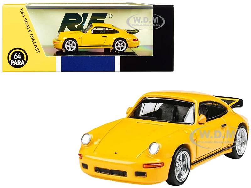 1987 RUF CTR Yellowbird Blossom Yellow 1/64 Diecast Model Car by Paragon Models - Porsche Models