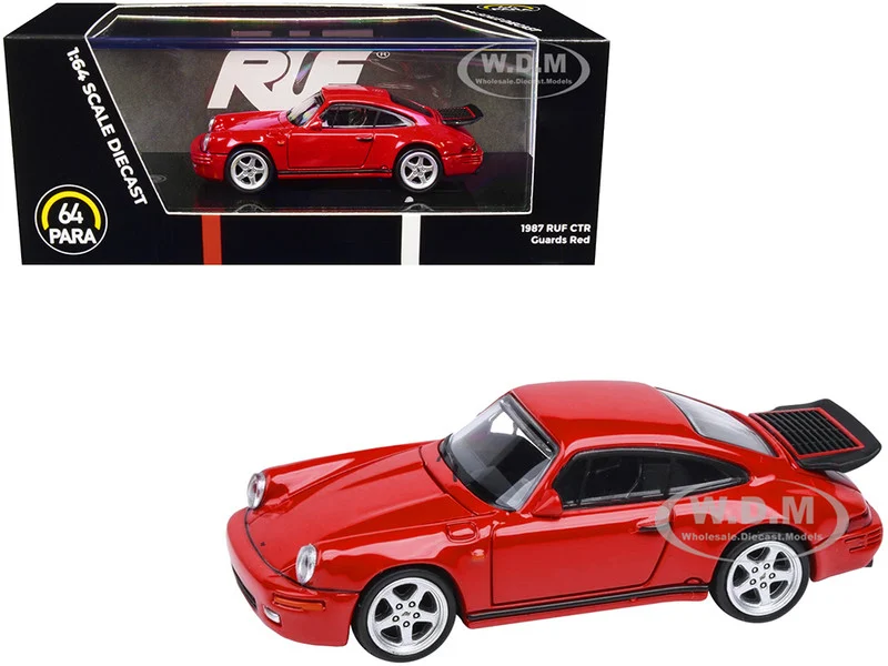1987 RUF CTR Guards Red 1/64 Diecast Model Car by Paragon Models - Porsche Models