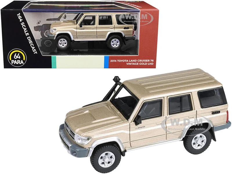 2014 Toyota Land Cruiser 76 Vintage Gold Metallic 1/64 Diecast Model Car by Paragon Models - Toyota Models