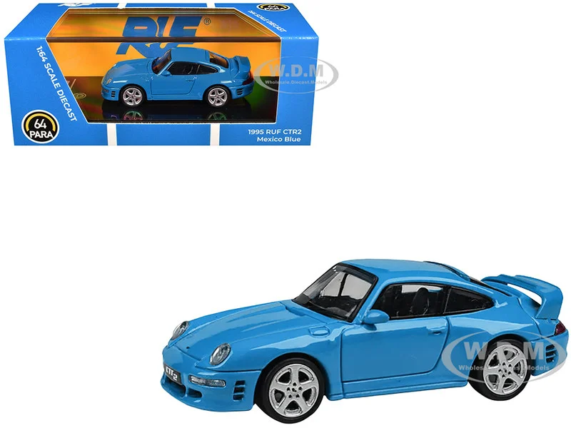 1995 RUF CTR2 Mexico Blue 1/64 Diecast Model Car by Paragon Models - Porsche Models