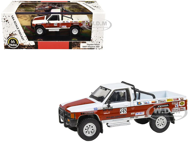 Toyota Hilux Pickup Truck #748 Malcolm Vinje - Mark Hansen "Mojave 250" (1987) 1/64 Diecast Model Car by Paragon Models
