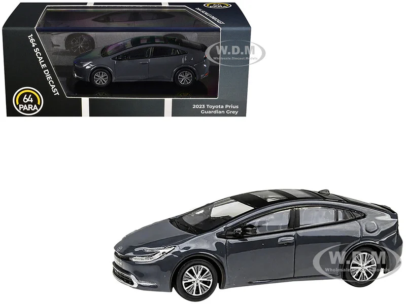 2023 Toyota Prius Guardian Gray 1/64 Diecast Model Car by Paragon Models - Toyota Models