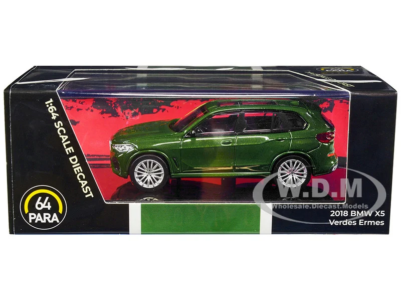 2018 BMW X5 Verde Ermes Green Metallic with Sunroof 1/64 Diecast Model Car by Paragon Models - BMW Models