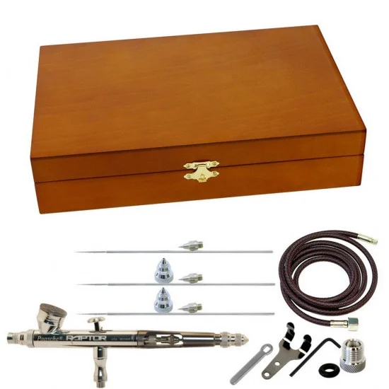 Paasche RG-4WC Double Action Internal Mix Gravity Feed Airbrush w/Wood Case