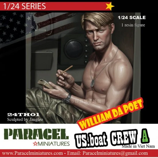 Paracel Miniatures 24TH01 1/24 US Boat Crew A (Wiliam) - Model Figures