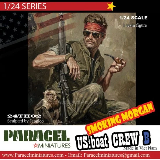 Paracel Miniatures 24TH02 1/24 US Boat Crew B (Morgan) - Model Figures