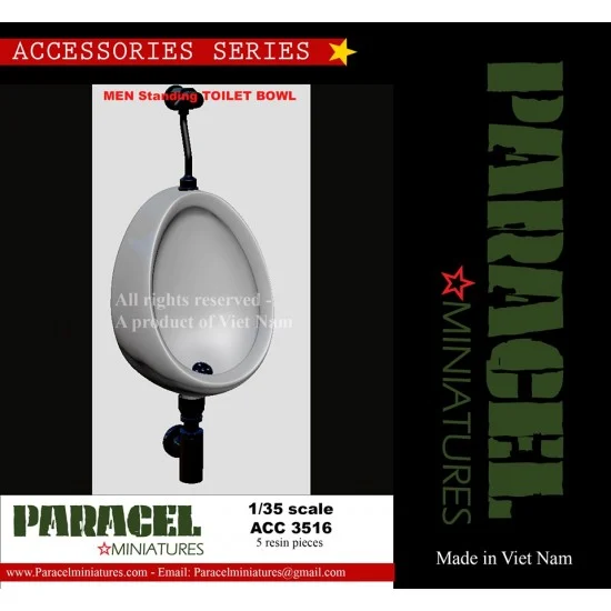 Paracel Miniatures ACC3516 1/35 Men Standing Toilet Bowl - Scenics & Diorama