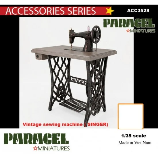 Paracel Miniatures ACC3528 1/35 Vintage Sewing Machine (SINGER) - Scenics & Diorama