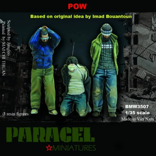 Paracel Miniatures BMW3507 1/35 Prisoner of Modern War (POW) Big Set (3 figures) - Model Figures