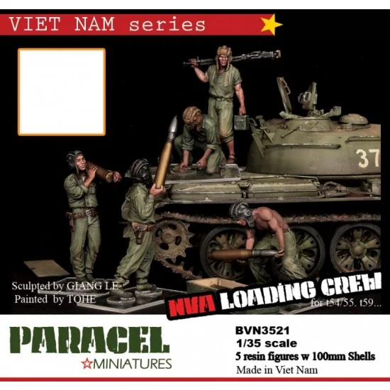 Paracel Miniatures BVN3521 1/35 Vietnam War NVA Loading Crews (3 figures) - Model Figures