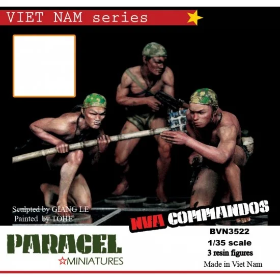 Paracel Miniatures BVN3522 1/35 NVA Commandos: Men of SAC Forest (3 figures) - Model Figures