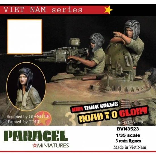 Paracel Miniatures BVN3523 1/35 Road to Glory Series NVA Tank Crew (3 figures) - Model Figures
