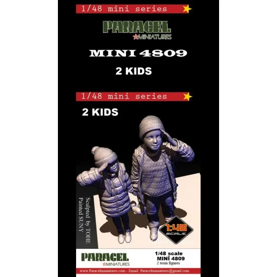 Paracel Miniatures MINI4809 1/48 Children of Peace - Kids Salute, Eastern Europe (2 figures)