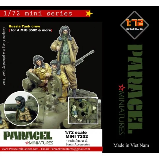 Paracel Miniatures MINI7202 1/72 Russia Tank crews ( for all RUSSIA tanks & AFV) - Model Figures