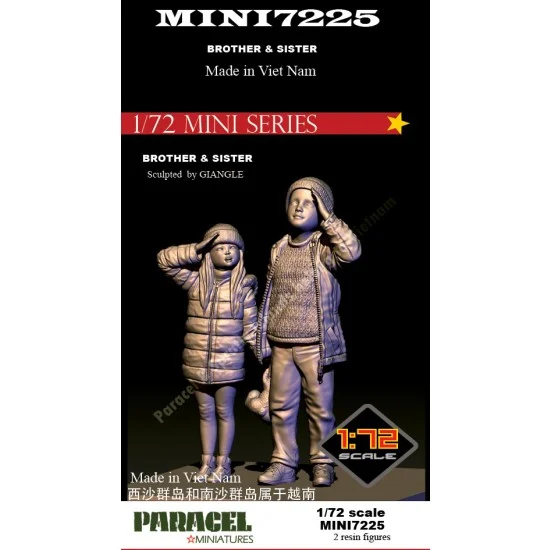 Paracel Miniatures MINI7225 1/72 Children of Peace - Kids Salute, Eastern Europe (2 figures)