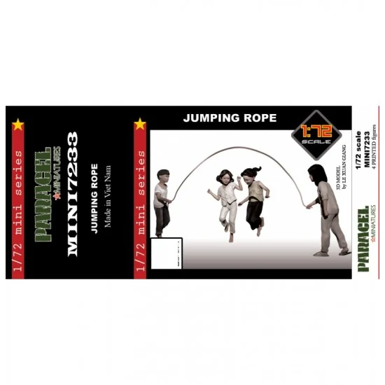 Paracel Miniatures MINI7233 1/72 Vietnam War Civilian Jumping Rope (4 figures) - Model Figures