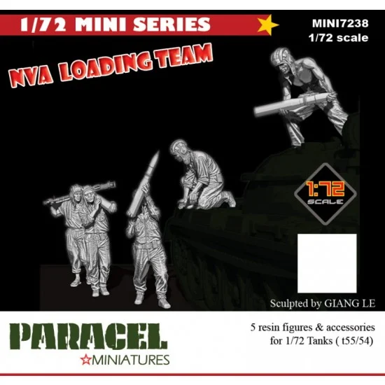 Paracel Miniatures MINI7238 1/72 NVA Tank Loading Ammo (5 figures and acc.) - Model Figures