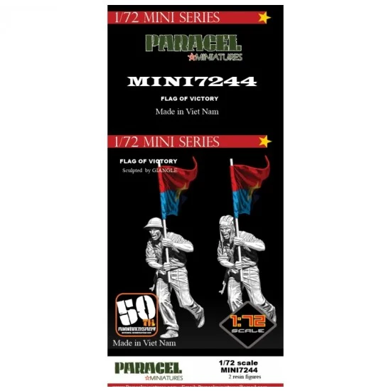 Paracel Miniatures MINI7244 1/72 Vietnam War NVA Flag Of Victory (2 figures) - Model Figures