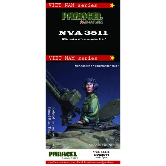 Paracel Miniatures NVA3511 1/35 NVA Tanker 4 "Commander Tran" - Model Figures