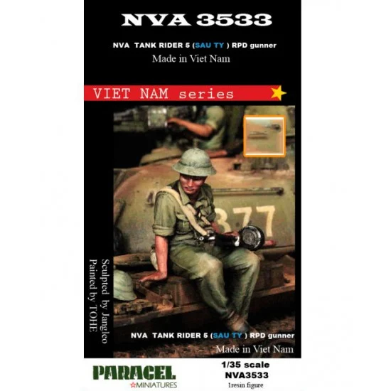 Paracel Miniatures NVA3533 1/35 Vietnam Series NVA Tank Rider Vol.5 - RPD Gunner Sau TY