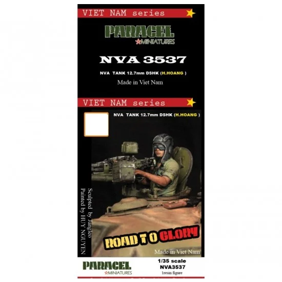 Paracel Miniatures NVA3537 1/35 Vietnam Series NVA Tank 12.7 mm DHSK Gunner H.Hoang - Model Figures