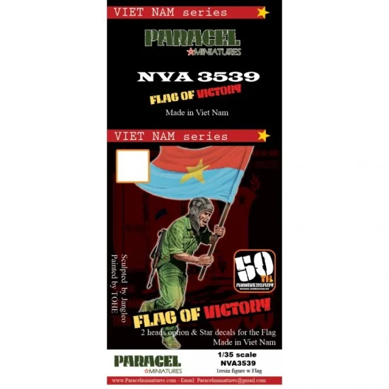Paracel Miniatures NVA3539 1/35 Vietnam War NVA 'Flag of Victory' - Model Figures