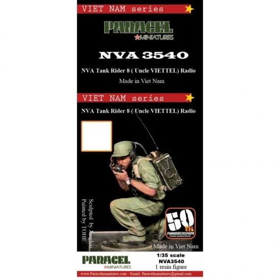 Paracel Miniatures NVA3540 1/35 Vietnam War NVA Tank Rider 8 (Radioman) - Model Figures
