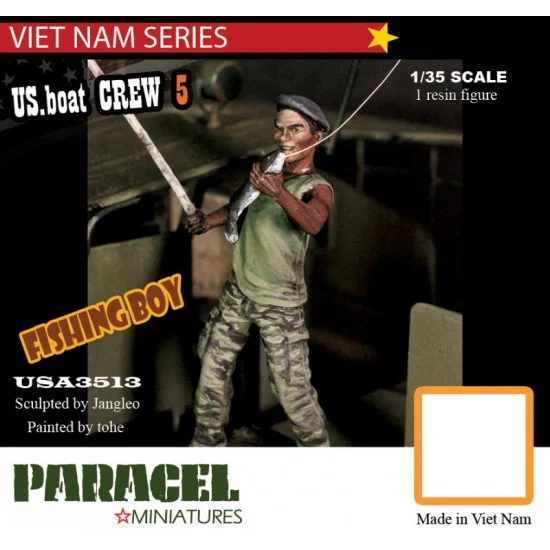 Paracel Miniatures USA3513 1/35 Vietnam US PBR Crew #5 (FISHING BOY) for BOAT/AFV/Tanks - Model Figures