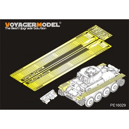 Voyager PE16029 1/16 WWII PzKpfw.38(t) E/F Fenders w/Track Casting Numbers for Panda Hobby kit #16001 - Military Vehicles & Tanks