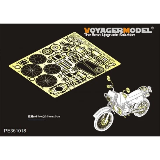 Voyager PE351018 1/35 JGSDF XLR250 Military Motorcycle Upgrade Detail set for Tamiya kit #35245 - Military Vehicles & Tanks