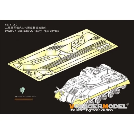 Voyager PE351050 1/35 WWII British Sherman VC Firefly Track Covers for Rye Field Model #5038 - Military Vehicles & Tanks