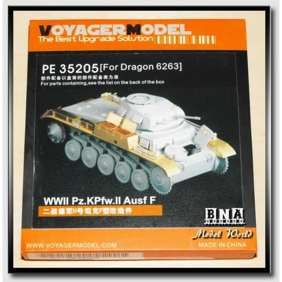 Voyager PE35205 Upgrade Set for 1/35 WWII German Panzer II Ausf F for Dragon kit #6263 - Military Vehicles & Tanks