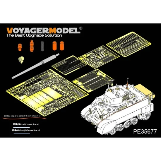Voyager PE35677 1/35 WWII US M3A3 Stuart Light Tank Detail-up Set for AFV Club AF35053 kit