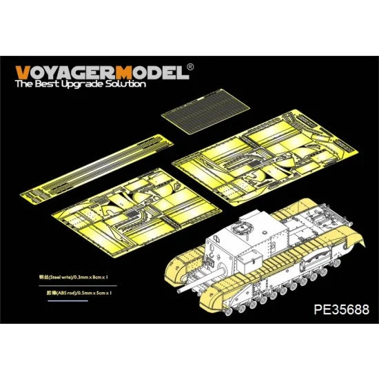Voyager PE35688 1/35 WWII British Churchill 3inch Gun 20 CWT Gun Fenders for AFV Club AF35253 kit - Military Vehicles & Tanks