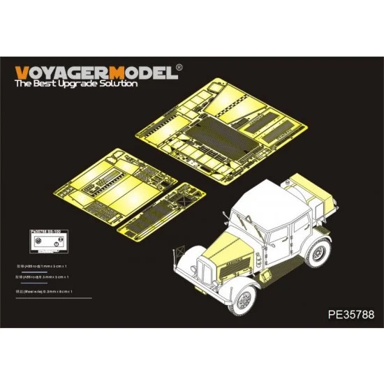 Voyager PE35788 1/35 WWII Hanomag SS100 Military Car Detail Set for Takom kits #2068/2110 - Military Vehicles & Tanks
