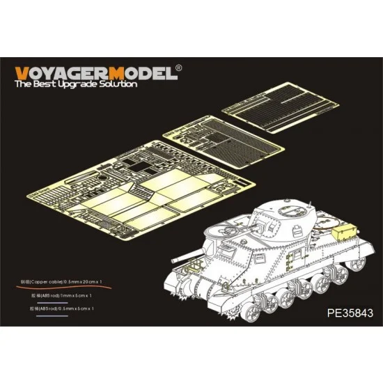 Voyager PE35843 1/35 WWII British Grant Medium Tank Detail Set for Takom kit #2086 - Military Vehicles & Tanks