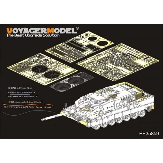 Voyager PE35859 1/35 Modern German Leopard 2A7 MBT Basic Detail Set for Meng Models kit TS-027