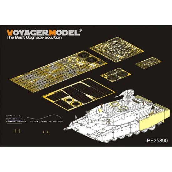Voyager PE35890 1/35 Modern German Leopard 2A4 Revolution 1 MBT Basic Detail Set for Tiger Model #4629 - Military Vehicles & Tanks